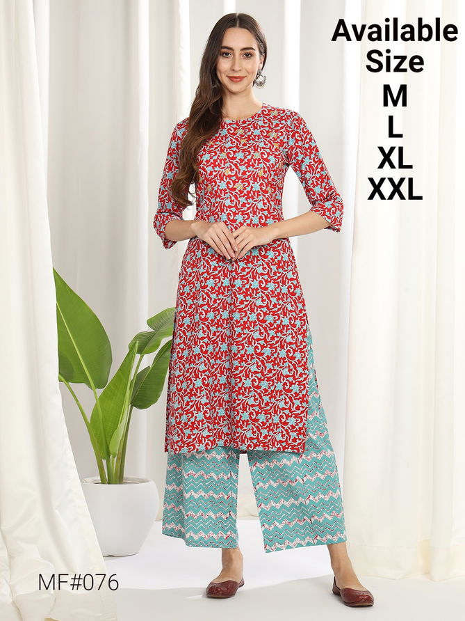 MESMORA Heavy Printed Cotton Kurti With Bottom Wholesale Market in Surat With Price